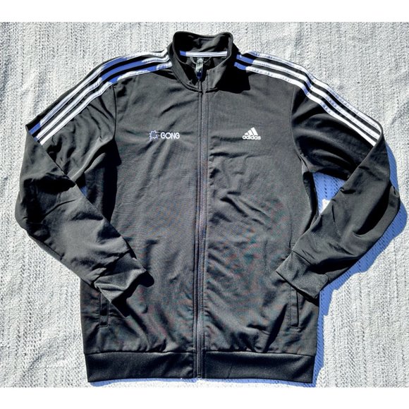 adidas Other - Adidas Primegreen Mens Large Black Jacket 3 Striped Long Sleeve Zipper Logo